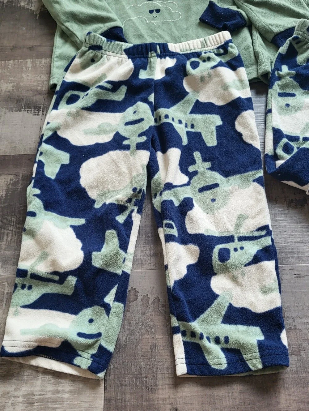 Carter's Fleece Pajama Sets Toddler Boy Size 3T Airplane 2 Sets Twin